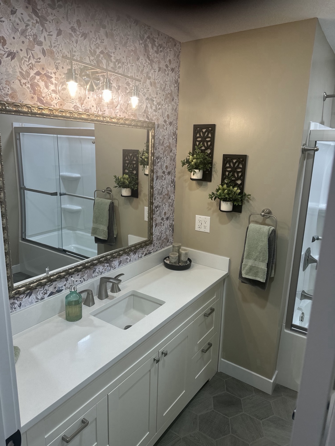 Updated guest bathroom at 1 Woodland Drive