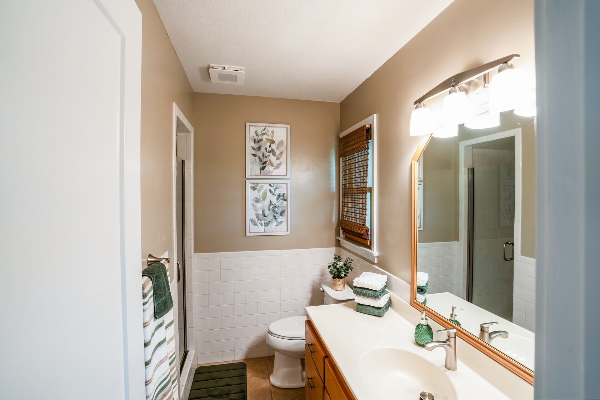 Updated hall bathroom at 1 Woodland Drive